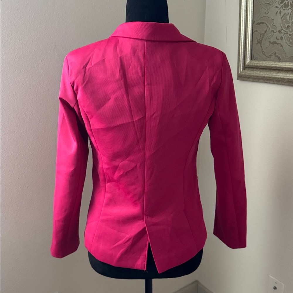 ZARA Woman Pink Blazer single crest‎ button front  Sz S - Picture 4 of 8